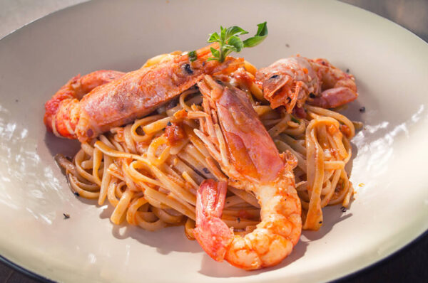 Pâtes spéciales aux crevettes